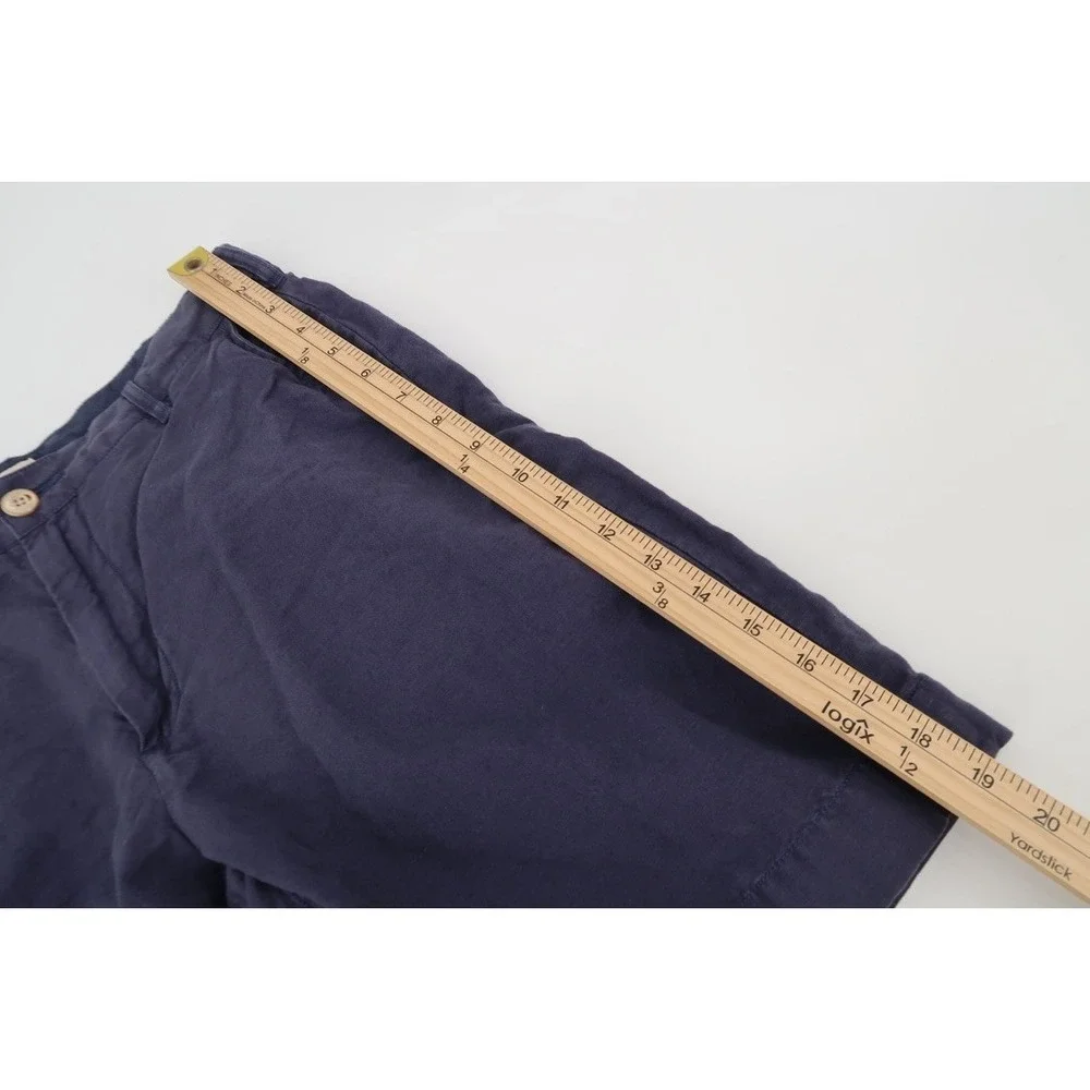 Faherty Malibu Shorts‎ Cotton Linen Blend Summer Dark Navy Men's Size 30